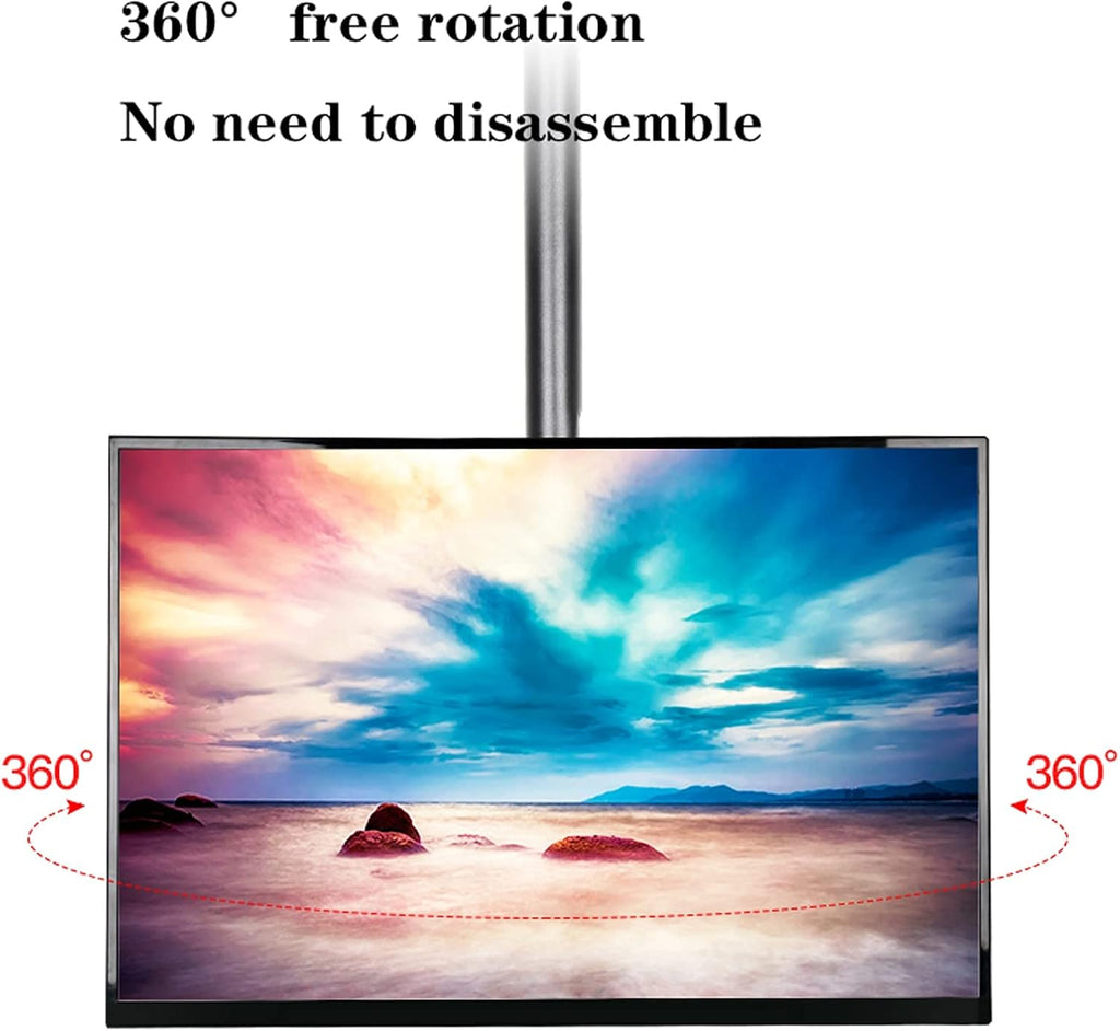 Universal TV Stand TV Stand Base Ceiling TV Bracket Dual-Screen Extension Tilt Rotation TV Mounting Bracket Adjustable TV Bracket with Cord Management for 32-65 Inch TVs Tv Stand M