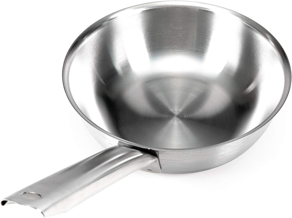 Matfer Bourgeat Tradition Stainless Steel Flared Saute Pan, 9 1/2'