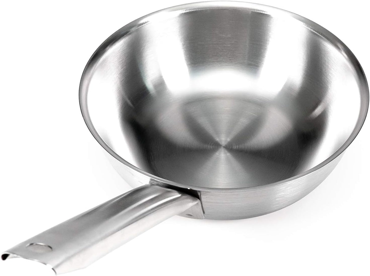 Matfer Bourgeat Tradition Stainless Steel Flared Saute Pan, 9 1/2'