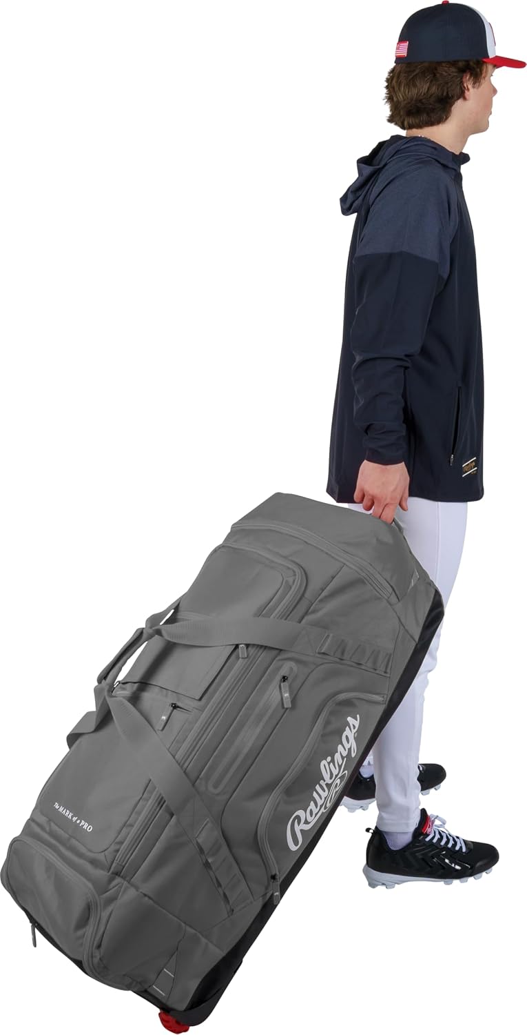 Rawlings | YADI 2.0 Wheeled Catcher's Bag | Yadier Molina Model | Baseball/Softball | Multiple Styles