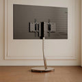 Mobile TV Cart On Wheels - Universal Stainless Steel, Portable Floor TVs Stand Holds, for 40-70 Inch LED Flat Screen, Up to 45kg