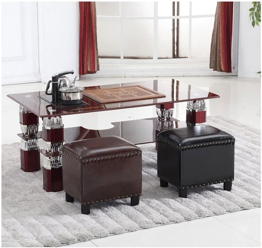 Vanities Benches, Desk Stools, Leather Piano Stool, Footstools(Blue)