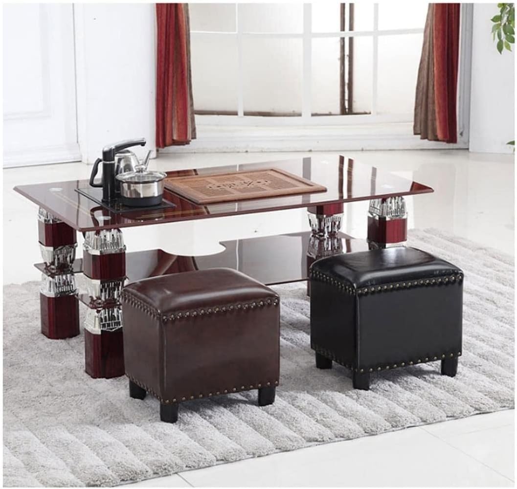 Vanities Benches, Desk Stools, Leather Piano Stool, Footstools(Blue)