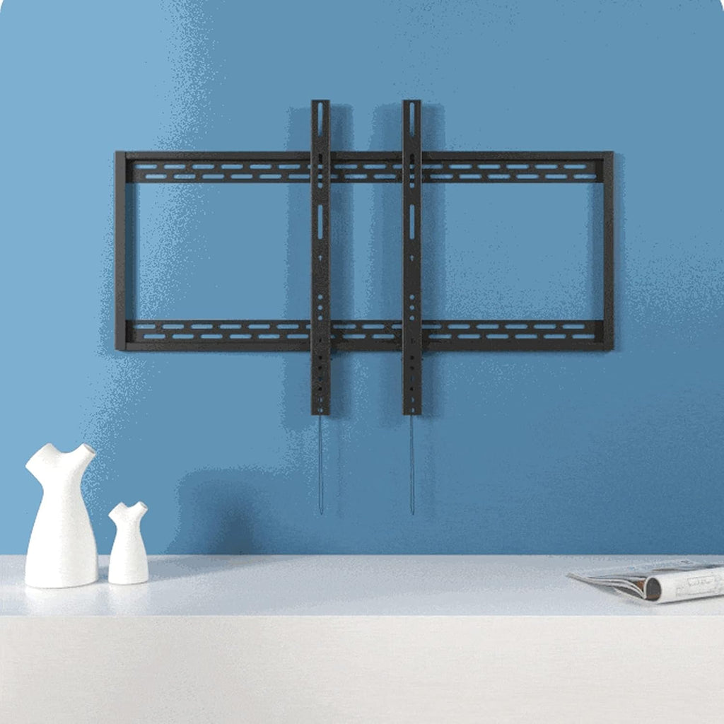 Universal TV Stand TV Stand Base Heavy Duty Wall-Mounted TV Bracket Low Profile Fixed Wall TV Bracket 60'-100' Large Screen TV Holder, Max 900x600mm Holds Up to 220lbs Tv Stand Mo
