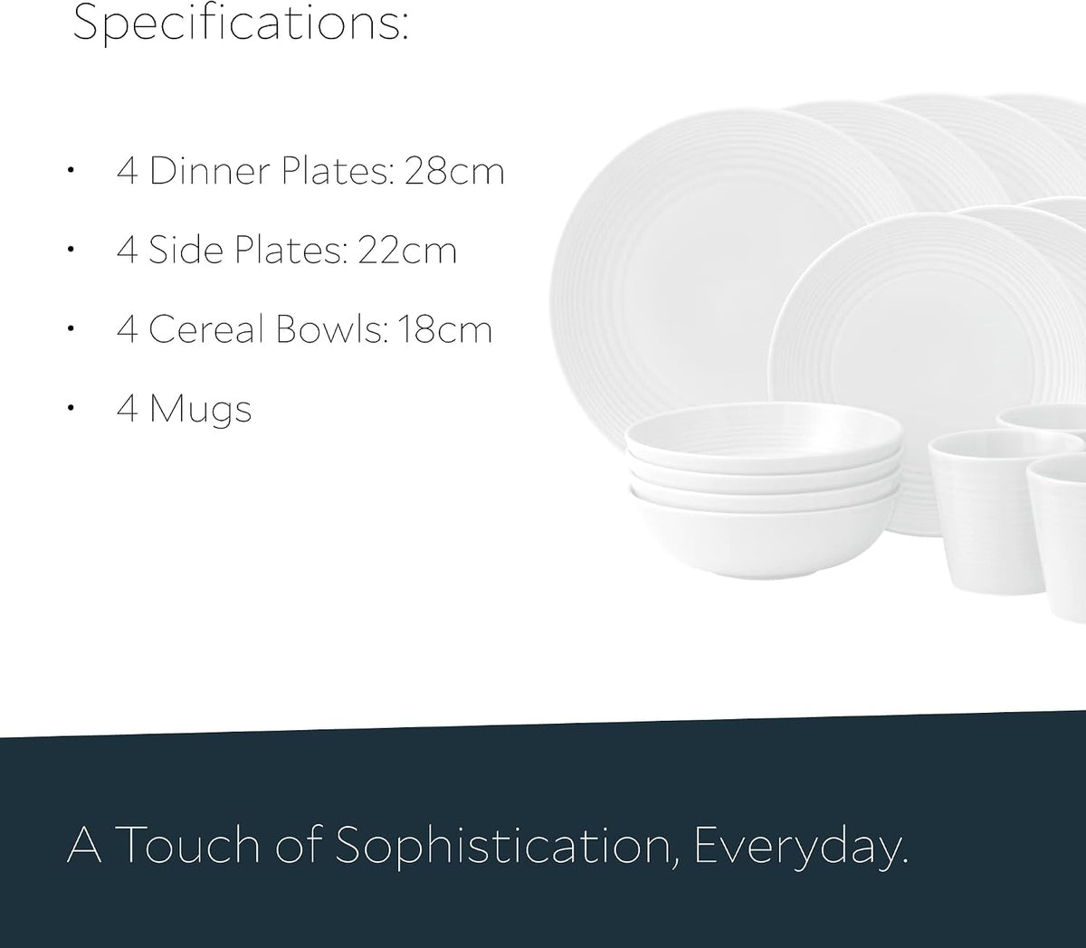 Royal Doulton Exclusively for Gordon Ramsay Maze White 16-Piece Dinnerware Set