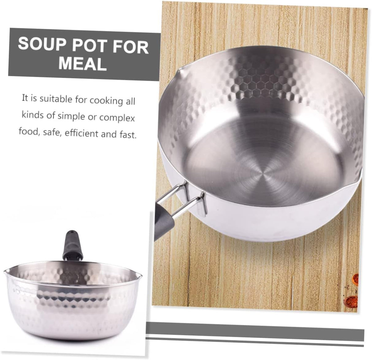 Snow Pan Japanese Yukihira Pan Milk Pan Sauce Pan Japanese Yukihira Pot Cooking Pot Pasta Noodles Pot Fried Milk Pot Boiling Pot Saucier Big Pot Stainless Steel Sauc Pot