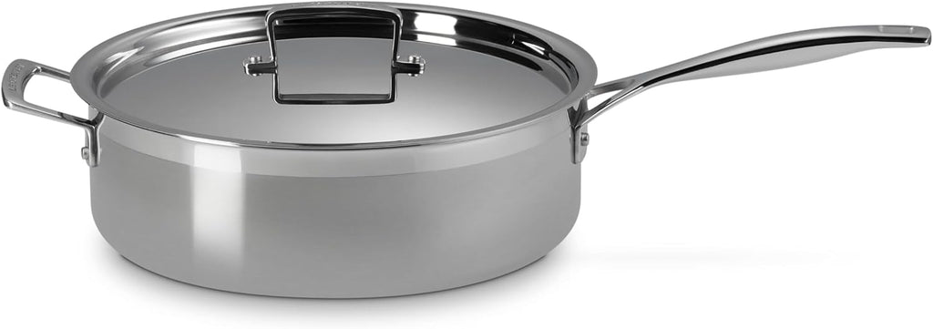 Le Creuset Tri-Ply Stainless Steel 6-Quart Covered Saute Pan