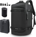 KINGSLONG Travel Carry Luggage Vacuum Backpack：60L Seal Compression Travel Expandable Vackpack Contains Pump (Portable Electric Air Pump Included)