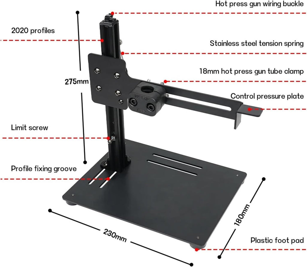 Vertical Heat Set Insert Tool Pressing Machine Hot Melt Brass Knurled Nut Embedded Insertion Soldering Iron for 3D Printed Parts