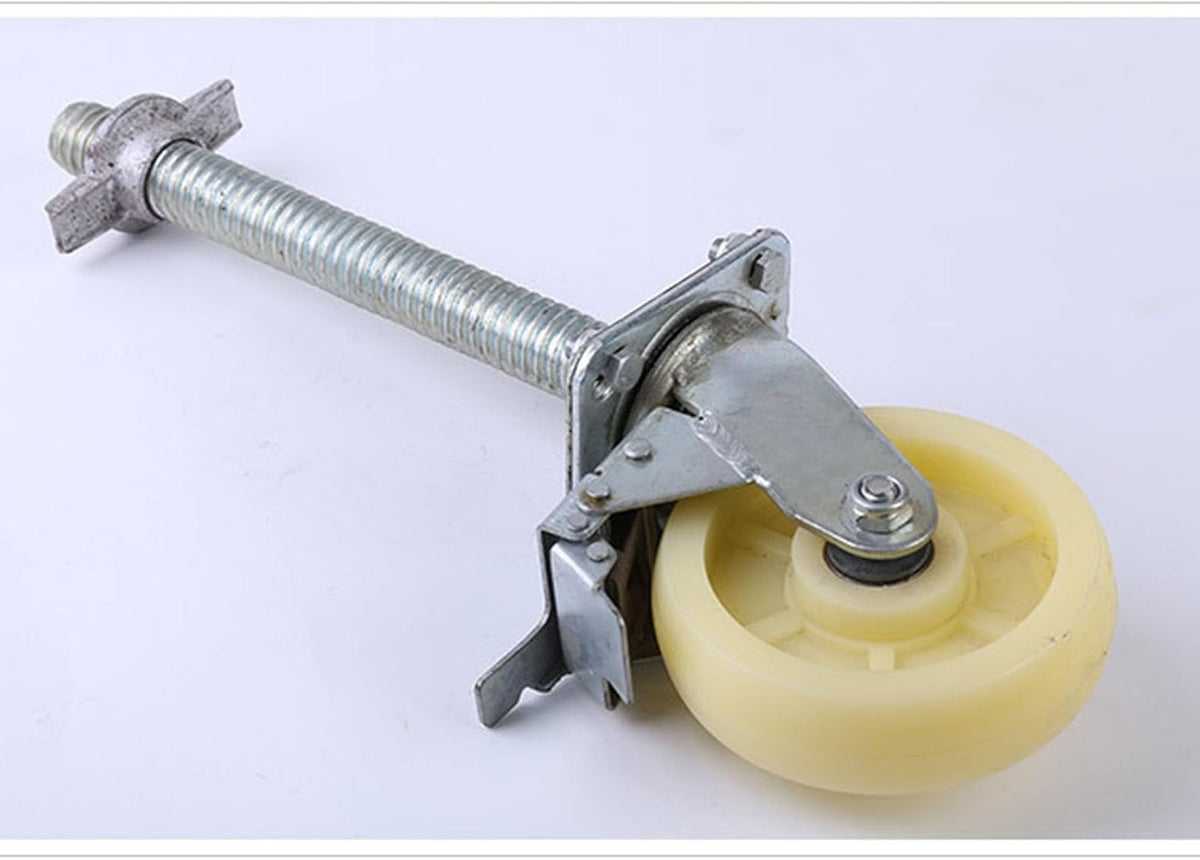 8Inch HeavyDuty Scaffold Casters with Brake Adjustable 6Inch Base Universal Mobile Frame Wheels for Easy Maneuverability and Stability in Construction Projects