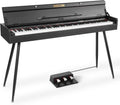UISCOM 88 Key Weighted Home Digital Piano- Wooden Desk Electric Piano Transforms Between Desk and Vanity - Progressive Hammer-Action Keyboard, Perfect for Beginners with MIDI-Black
