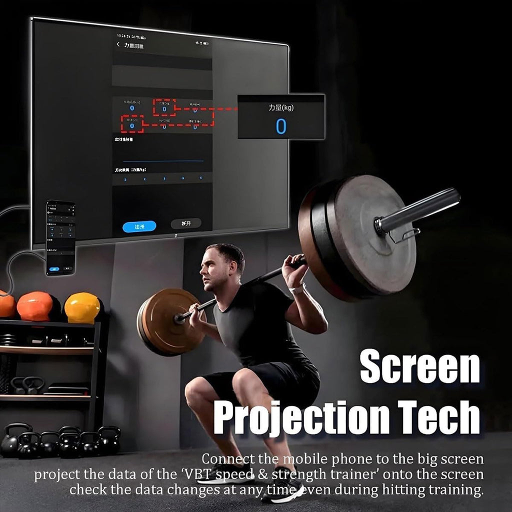 Portable Velocity Based Training Tool Device,Speed and Strength Linear Encoder with App Control,Vbt Linear Position Transducers for Gym,50h Battery & Realtime Training Data Tracking