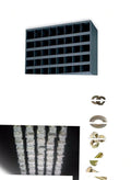 Grade 8 FINE Thread Bolt NUT & Washer Assortment/KIT 1496 PC SAE 40 Hole BIN Multi-Purpose Comprehensive Hardware Fastener Assortment Kit Cit00474Riv