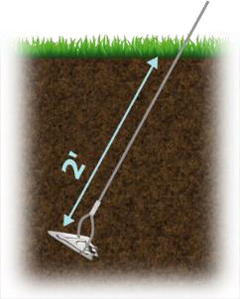 3-inch Steel Arrowhead Anchor with 36-inch Cable and Thimble Loop - Set of 10 Plus Drive Rod