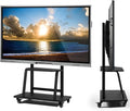Mobile Universal TV Cart Floor Stand Tall, Heavy Duty Black Rolling TV Cart with Storage Shelf & Wheels for 42 50 55 65 70 75 Inch TV Beautiful Scenery