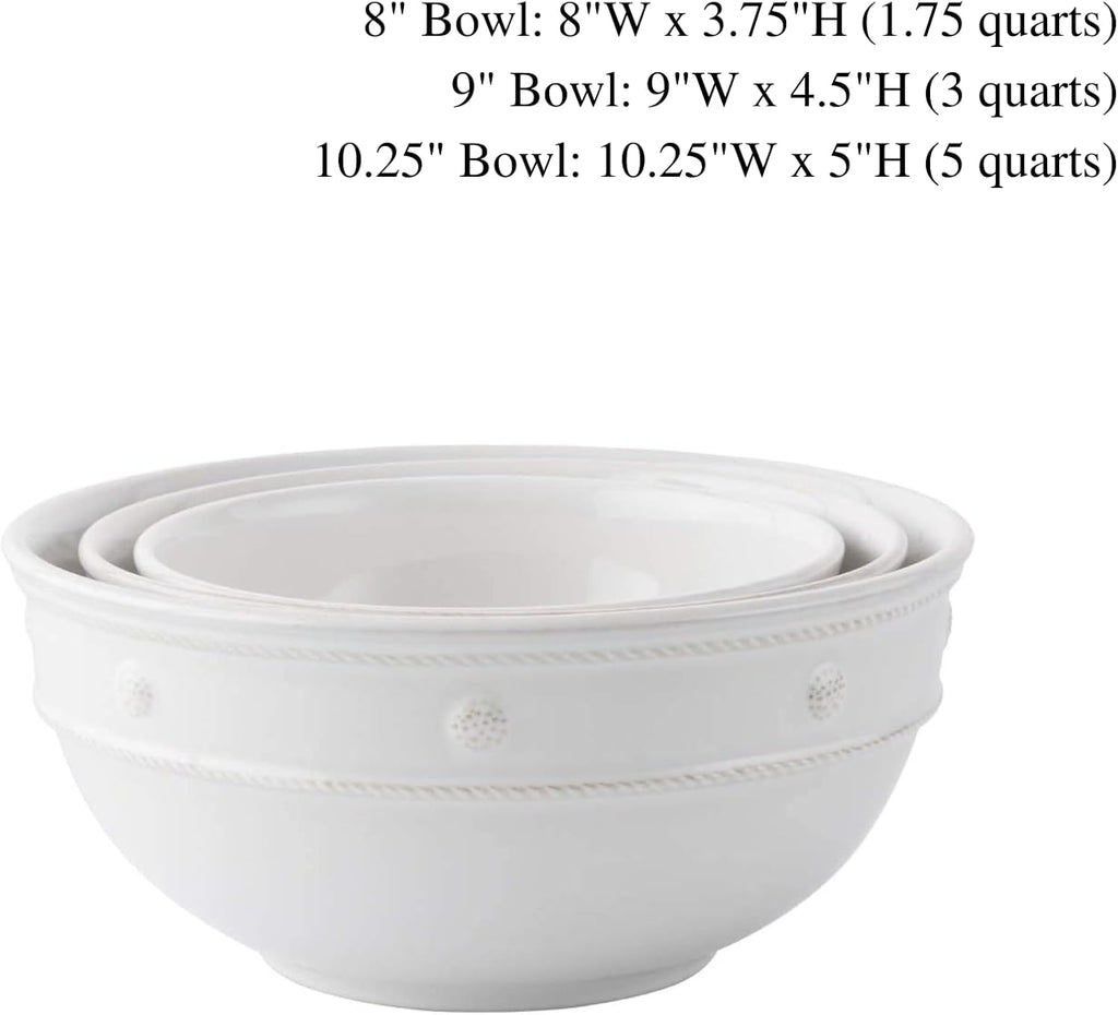 Juliska Berry & Thread Nesting Serving Bowl Set/3 - Whitewash