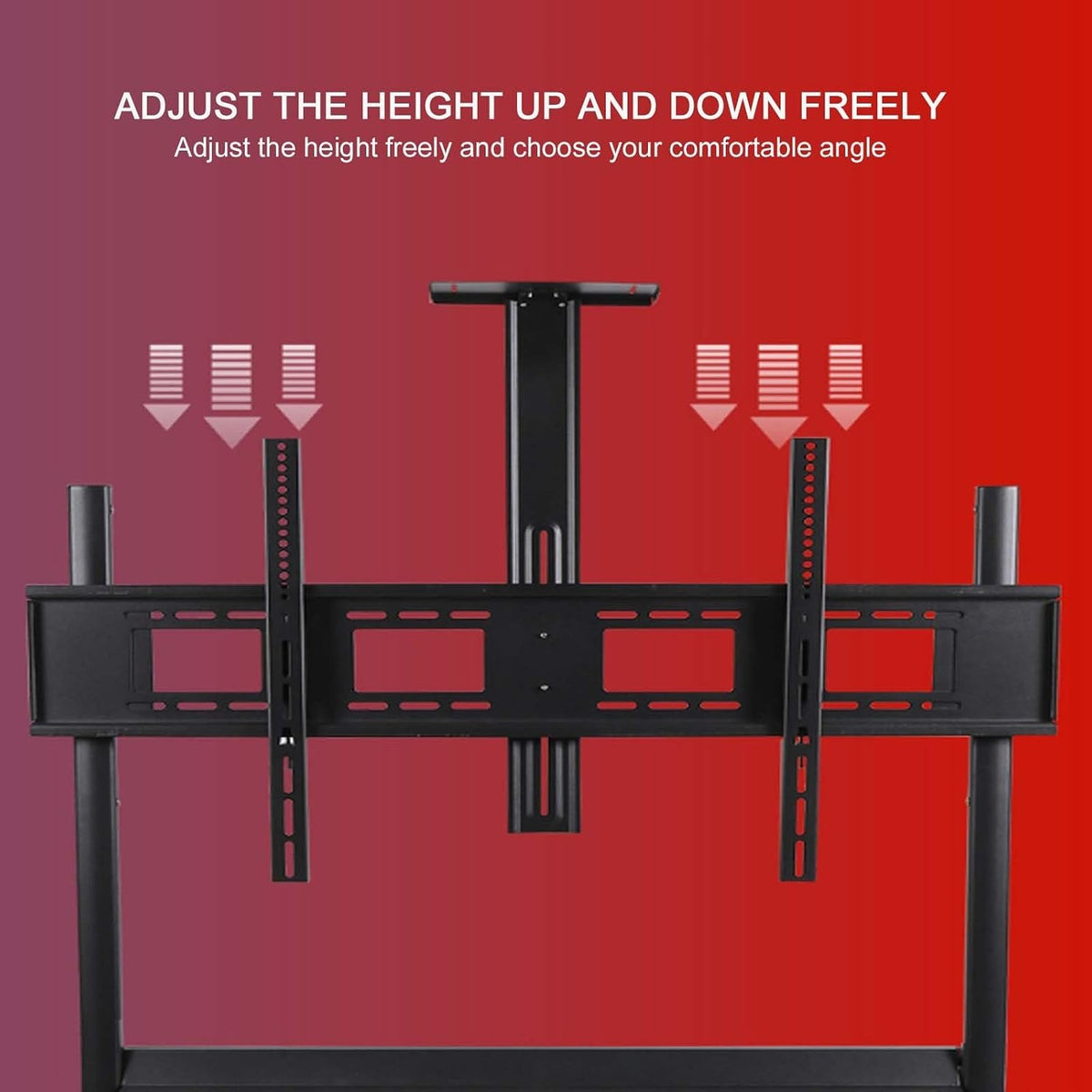 Universal TV Stand Wheels, Fits Most 55'-112' Screen TVs, Height Adjustable TV Floor Stand, 150kg Weight Capacity