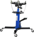 1322Lb Heavy Duty Transmission Jack, 33.5'-69' High Lift Hydraulic Telescoping Transmission Jack, 2-Stage Telescopic Transmission Stand with Foot Pedal & 360° Swivel Wheel, Blue