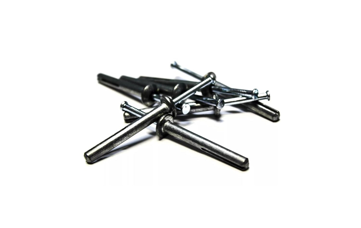 1000 Pcs 1/4' X 2' Hammer Drive Concrete Anchor ZincFasteners Kit Hardware Bolts Set
