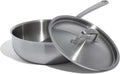 Made In Cookware | 3 Quart Stainless Steel Saucier Pan | 5 Ply Stainless Clad | Professional Cookware | Crafted in Italy | Induction Compatible