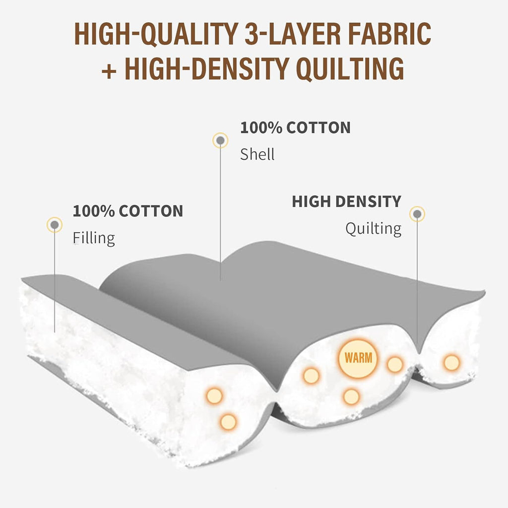 SahSahCasa Quilt Queen Size, Queen Quilt Set, 100% Cotton Queen Quilted Bedding Set Bedspread, Patchwork Farmhouse Quilts, Plaid Lightweight Rustic Comforter for Queen Bed, Beige, for All Season