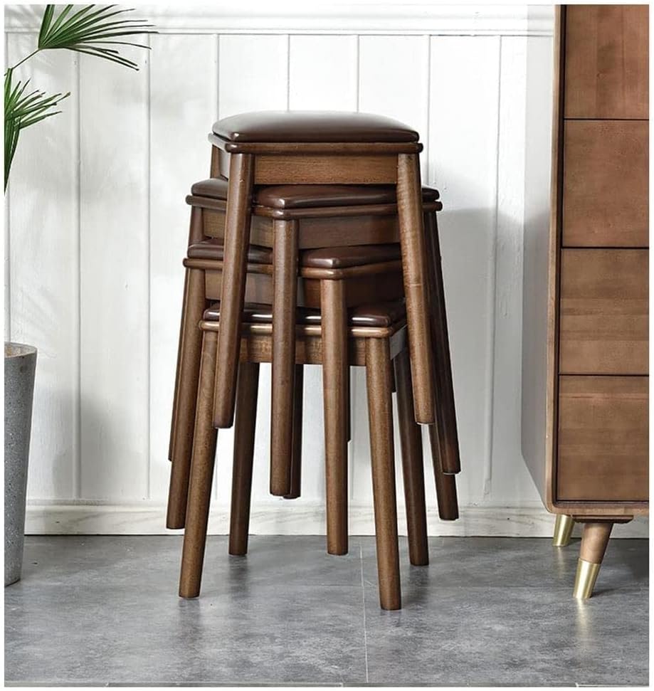 Leather Footstools, Vanity Benches, Piano Stool, Makeup Seat, Garden Stools, Dressing Stools, Living Room and Bedroom Desk Stools,Black