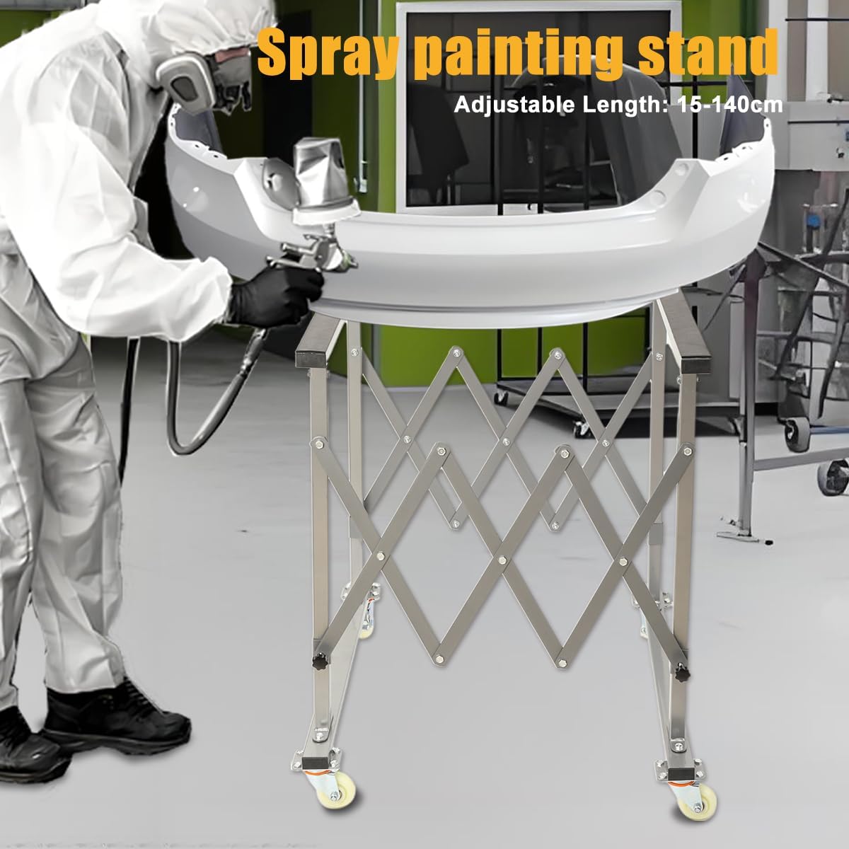 Automotive Panel Paint Stand, Mobile Telescopic Universal Paint Stand, Adjustable Mechanical Panel Paint Stand for Repairing Windshields