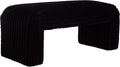 SAFAVIEH Home Collection - Arihana Curved Waterfall Bench, Black Upholstered Seating (BCH6405A)