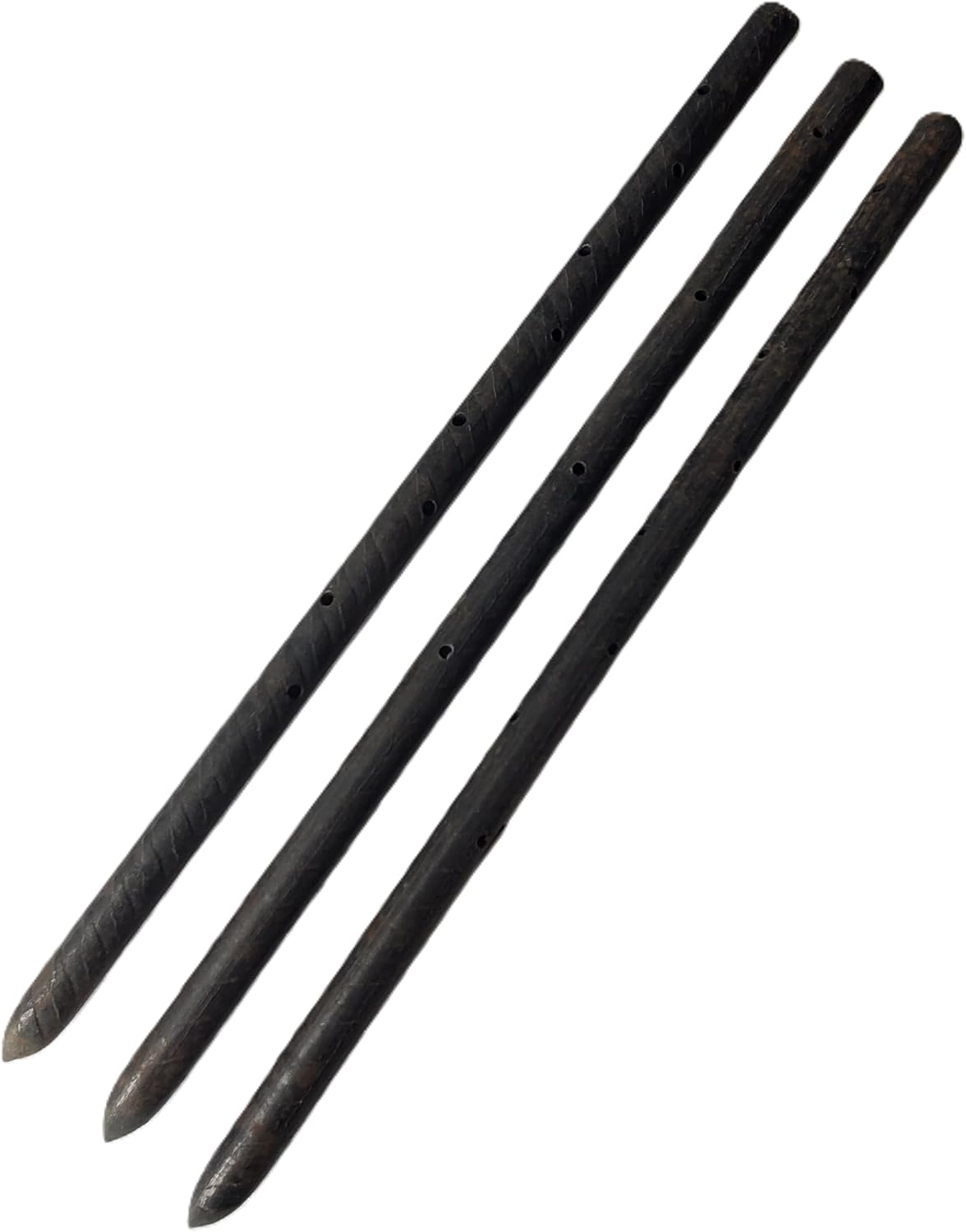 MCA 36' Round Steel Concrete Form Stakes (10 Pack) 3/4' Heavy-Duty Pointed with Holes – for Construction, Landscaping, Garden, Anchoring