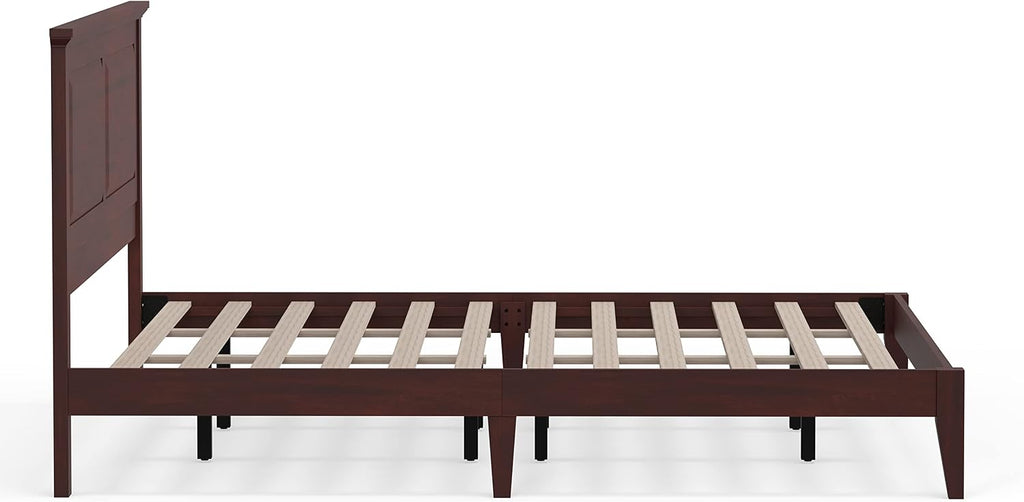 Glenwillow Home Cottage Style Solid Wood Platform Bed in King - Classic Cherry