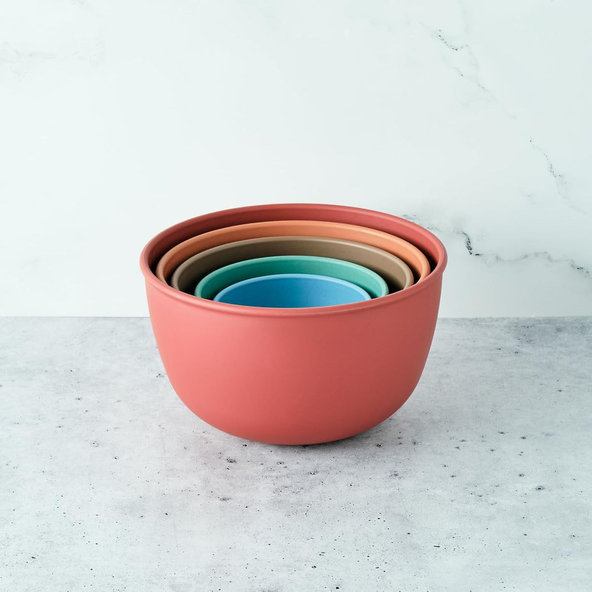 Bamboozle Astrik Mega Baking Bundle| 5 Piece Mixing Bowl Set | Measuring Cups and Spoons | Silicone Lid Set | Cooking and Meal Prep | Dishwasher Safe | Microwave Safe | Desert Bloom