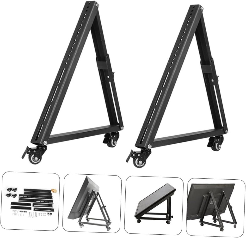ERINGOGO Universal Mobile Tv Stand Base Tv Holder Wheels No Drill Installation Stable Support Home Office Use
