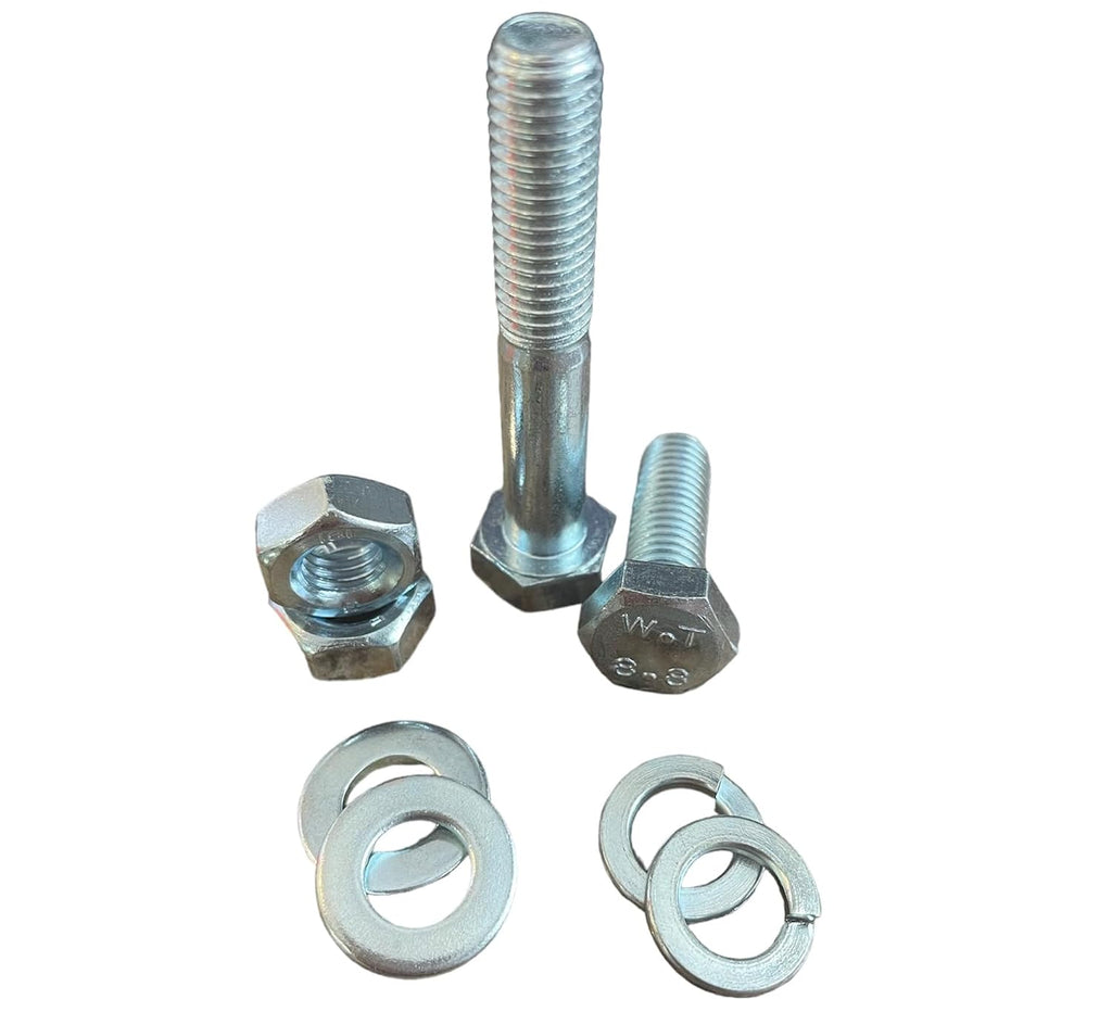 M&M Fasteners 2,540 Piece Metric Class 8.8 Hex Cap Screw Bolt Nut & Washer, Lock Washer Flat Assortment Kit with Metal Bin