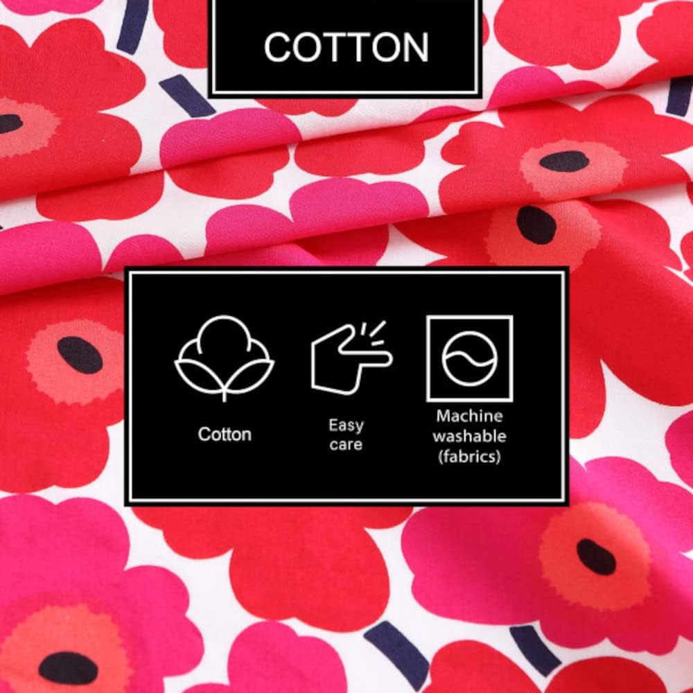 Marimekko - King Sheets, Cotton Percale Bedding Set, Crisp & Cool Home Decor (Unikko, King)