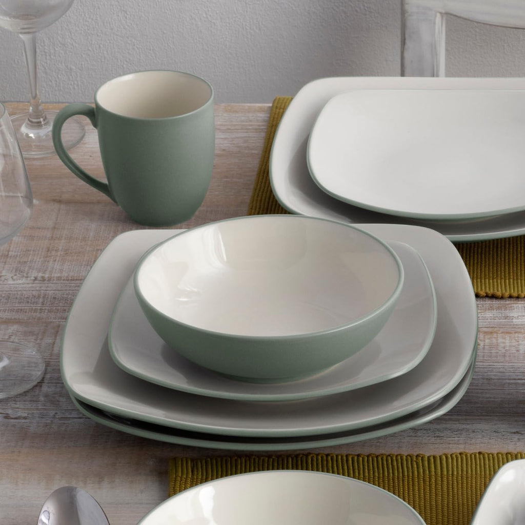 Noritake Colorwave Green 16-Piece Square Set, Service for 4 in Green