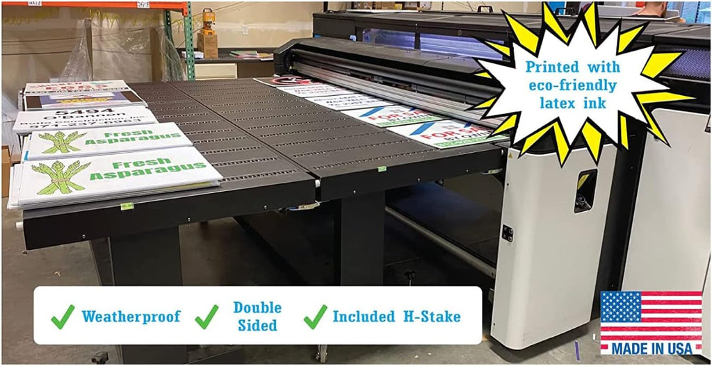 15 Pack Custom + Personalized Yard Signs Large, 24 x 36 Inch, Double Sided Printing, Metal Stakes Included | Upload Your Own Image and Text (15)