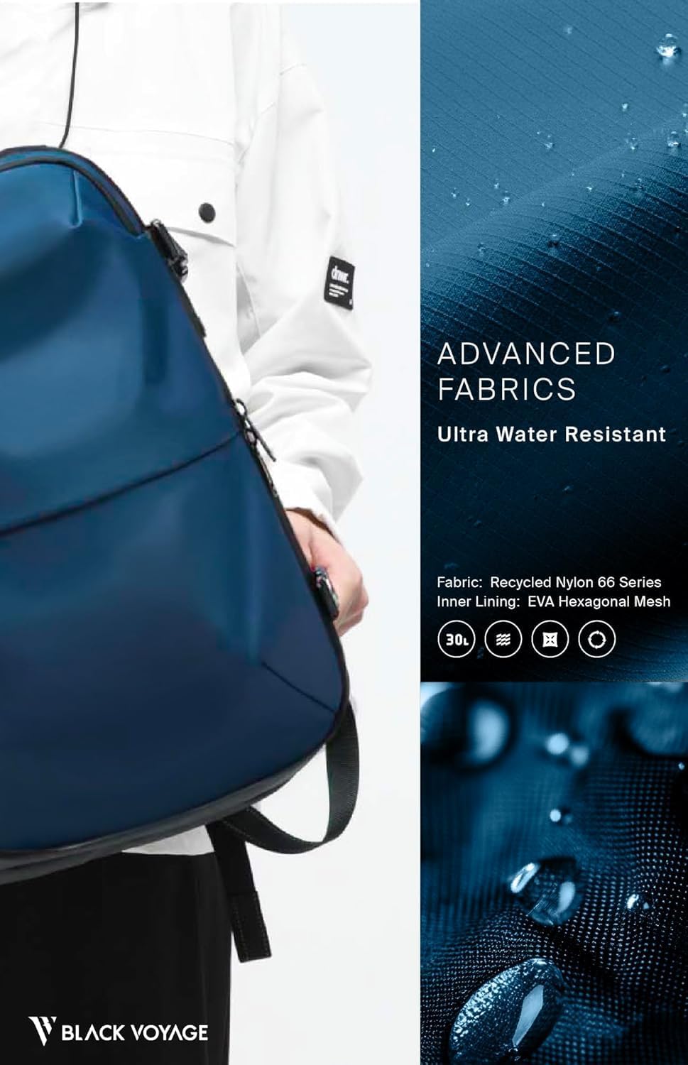 BlackVoyage Vortex Vacuum Seal Travel Backpack 60L Expandable Air Compression System Water Resistant TSA Lock Carry-On