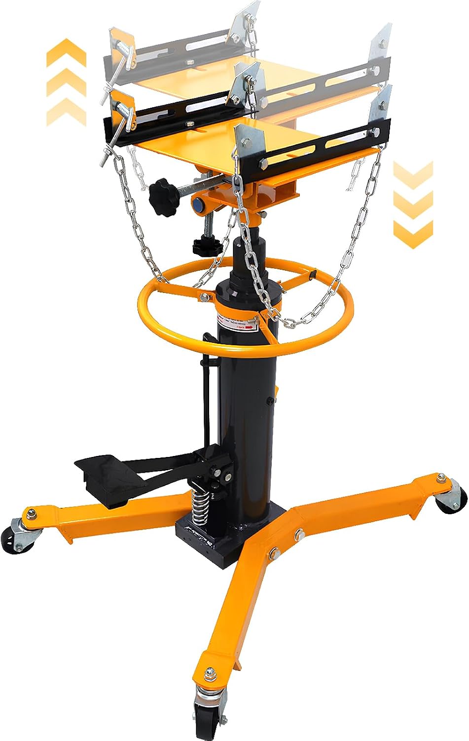 Transmission Jack 1660 lbs/ 0.75 Ton Capacity Hydraulic Telescopic Transmission Jack 34' - 68' Adjustable Height Telescoping Transmission Hydraulic with 360° Swivel Wheels Lift Hoist