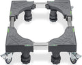 Washing Machine Stand Base, Washer and Dryer Stand Furniture Dolly, Universal Mobile Roller with 4 Locking Wheels, Multi-Functional Adjustable Pedestal with 4 Strong Feet