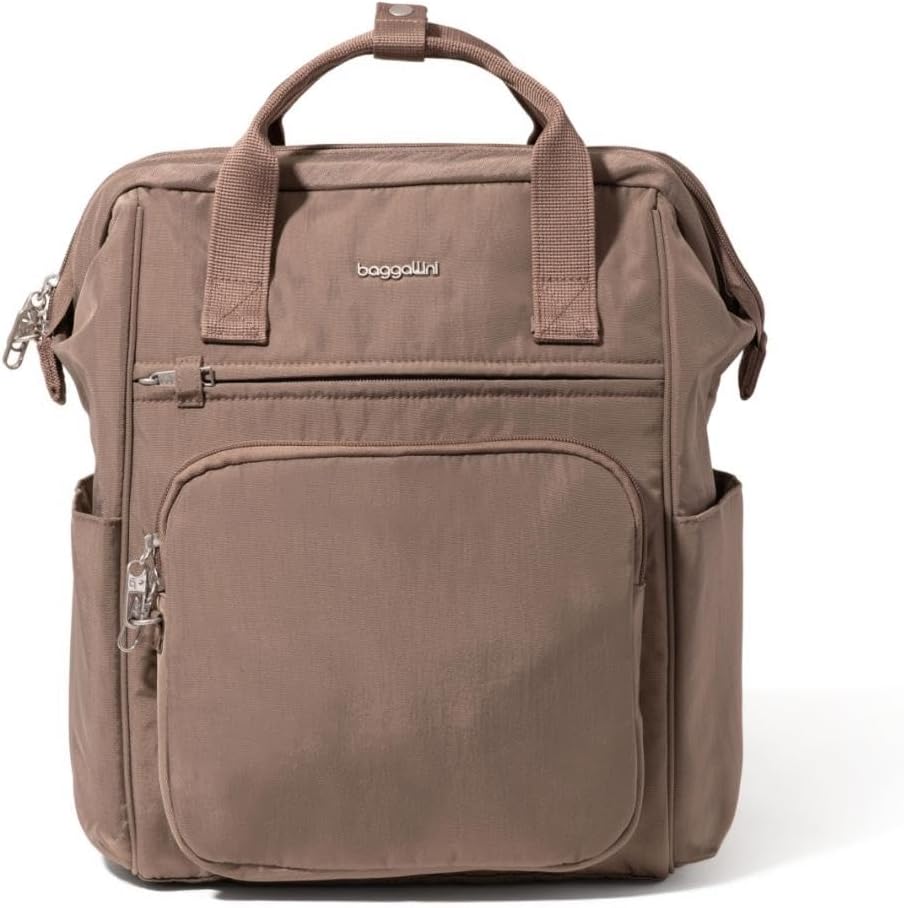 Baggallini Securtex Anti-Theft Windsor Backpack for Travel, Work & College, RFID & Locking Zipper, Up to 16' Laptop