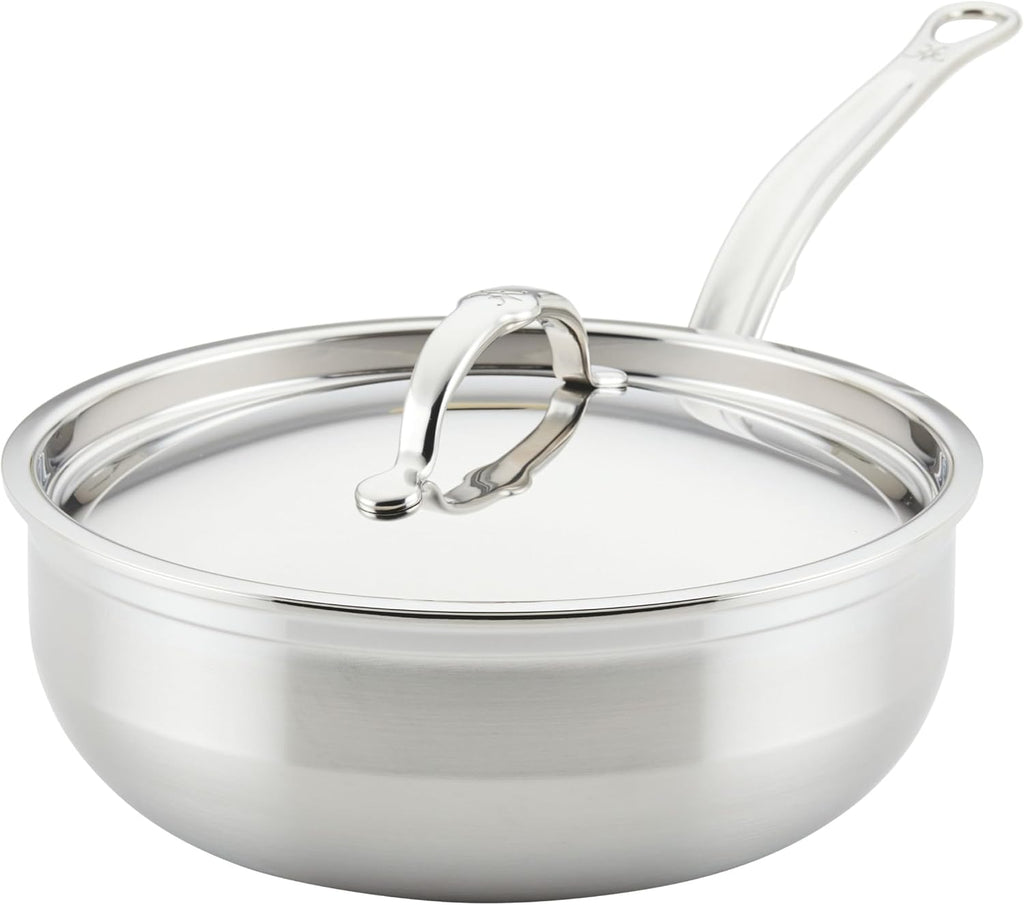 Hestan ProBond Forged - Professional Clad Stainless Steel Essential Pan, 3.5 Quart, Induction Compatible