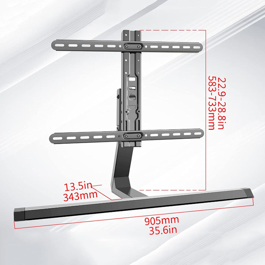 Universal TV Stand TV Stand Base LCD TV Universal Base Height-Adjustable Desktop Stand ±35°Rotating Desktop TV Mount Base for Most 37-75 Inch Flat Screen TVs, Supports Up to 77lbs,Yellow-A
