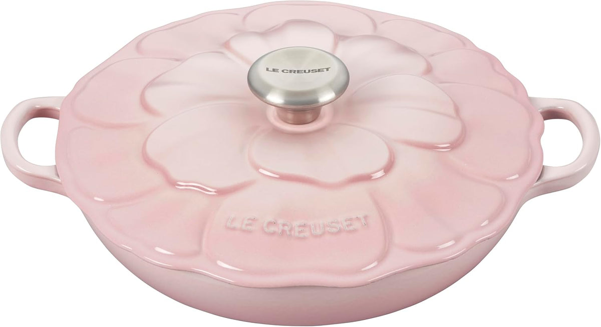 Le Creuset Signature Enameled Cast Iron Petal Braiser, 2.25qt., Shell Pink