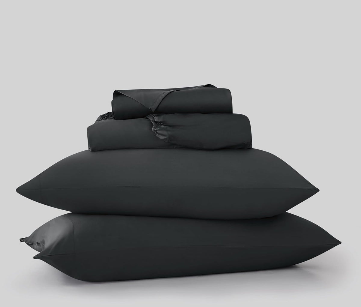Brooklyn Loom 300 Thread Count 100% Rayon from Bamboo Charcoal 4 Piece Queen Sheet Set