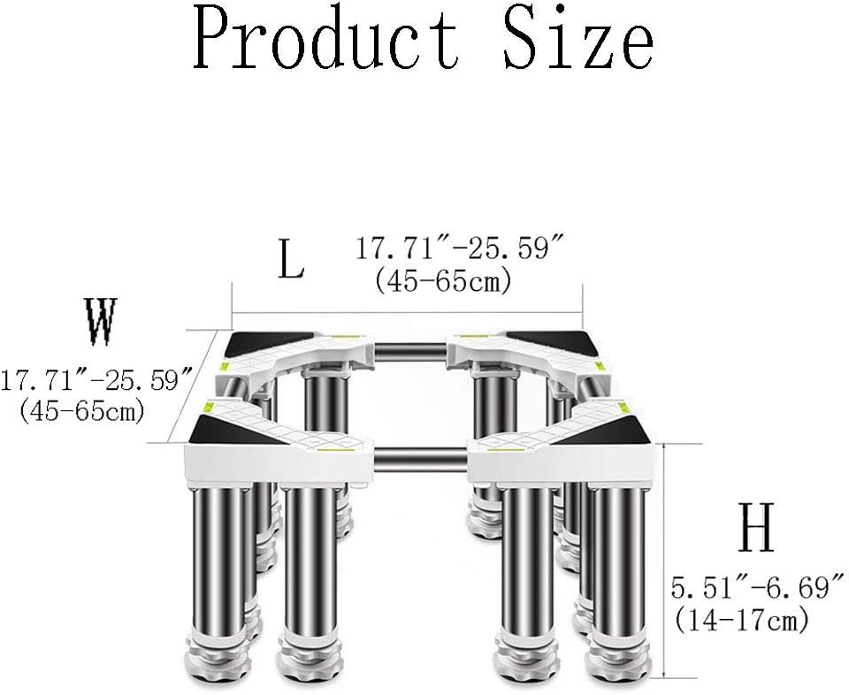 Heavy Duty Washing Machine Stand Universal Base Fridge Stand Multi-Functional Furniture Roller Holder Stand Dryer Shelf 4/8/12 Strong Feet Cabinet Cookers Washer Stand Pedesta