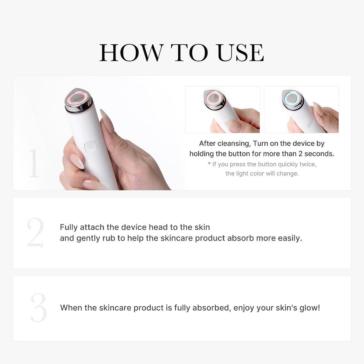medicube Mini Booster Pro White | Affordable At-Home Facial Device for Beginners - Portable Glow Booster for Glass Skin, Boosting Skin Care Absorption, Skincare for Teens, Korean Skin Care