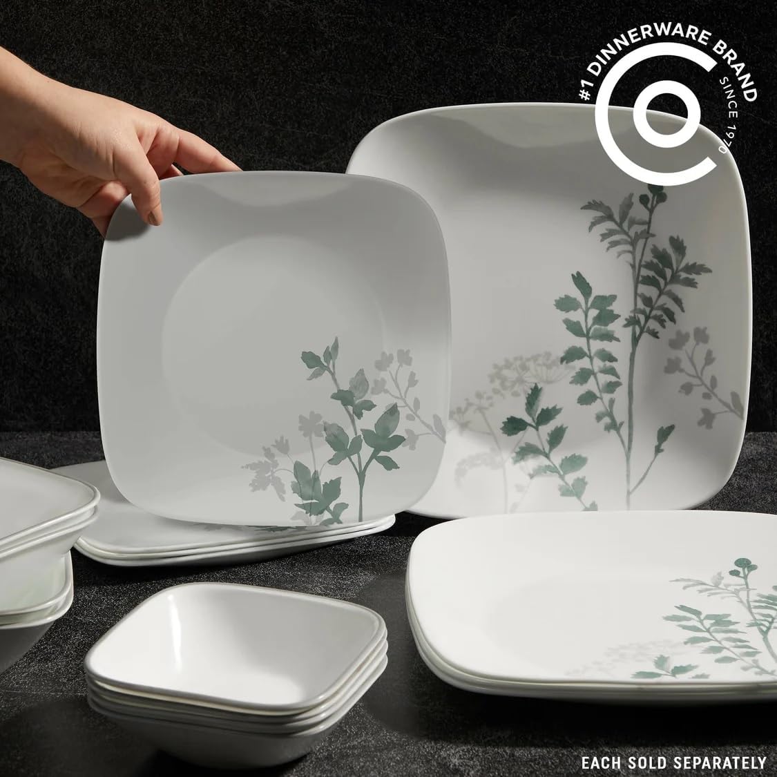 Corelle Square Amalie 16-piece Dinnerware Set, Service for 4