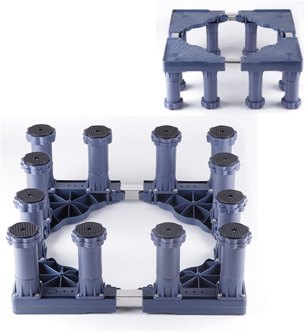 Adjustable Washing Machine Base Upgraded Washing Machine Stand Universal Fridge Base Stand Retactable Furniture Base Bracket Adjustable 40-70cm Stand Heavy Machines Stand 4/8/