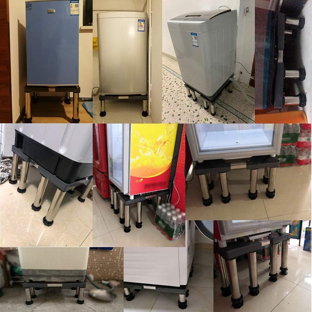 Mobile Roller Base with Lockable Wheels Washing Machine Stand Fridge Stand 42-60cm can choose Universal Dryer/Refrigerator Pedestal Prevent Scratch Dent Moisture Proof ( )