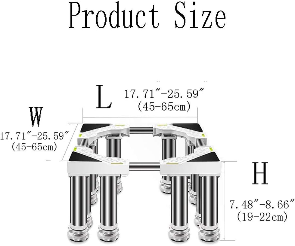 Universal Washing Machine Stand Refrigerator Stand Base Multi-Functional Furniture Drum Adjustable Stent 4/8/12 Feet Telescopic zer Floor Trays for Air Conditioner Dryer (